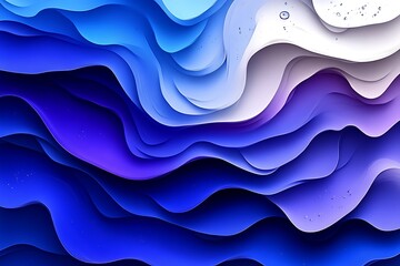Poster - A beautiful abstract depiction featuring layered smooth blue colors