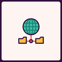 Poster - Stylized Representation of Networked Data with Folders and Globe Icon