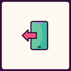 Poster - Back arrow interaction with mobile device for application interface design