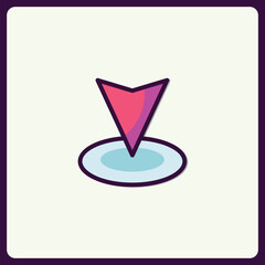 Poster - Minimalist Location Pointer Vector Illustration with Contemporary Style