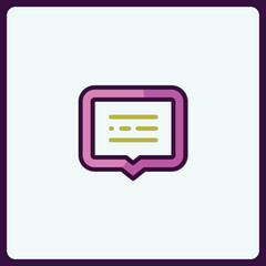 Poster - Communication Bubble Icon: Symbolizing Dialogue and Digital Interaction