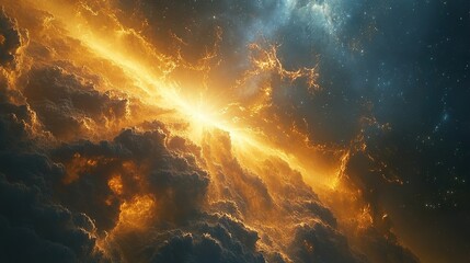 Wall Mural - Starry Sky Ray of Light
