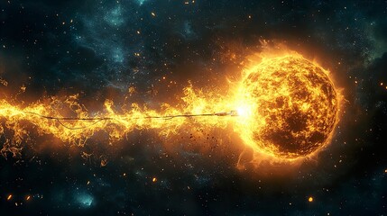 Wall Mural - earth's cosmic connection to the sun