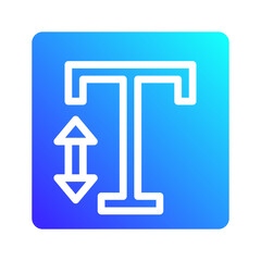 Poster - Text Resize Icon with Arrow, Vector Illustration