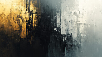 Poster - Abstract textured background with gold, black, and gray hues, creating a dynamic and modern design, suitable for various applications, showcasing artistic expression