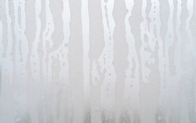 Fototapete - Water Droplets Condensation on Windowpane