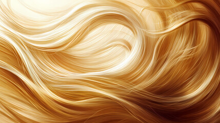 Wall Mural - a close-up view of golden hair spread out, flowing elegantly, capturing the smooth texture and soft 