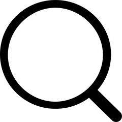 Poster - The Quest For Knowledge Begins, A Bold Magnifying Glass Symbol, Simply Drawn With Clean Lines And Stark Black Against A White Backdrop