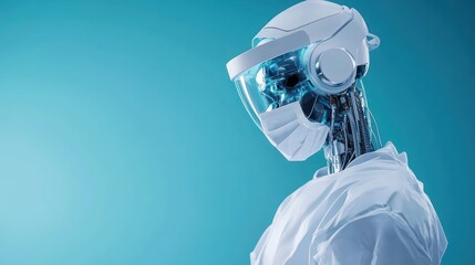 Poster - Futuristic Robotic Surgeon in High-Tech Medical Lab Environment with Advanced Technology