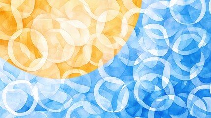 Poster - Vibrant Watercolor Painting Illustrating Flowing Concepts of AI Consciousness in Abstract Style