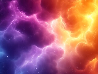 Wall Mural - a vibrant and colorful display of cosmic clouds and energy