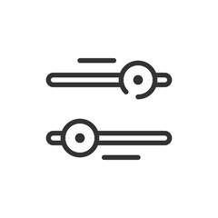 Poster - Fine-tuning The Perfect Balance, A Minimalist Graphic Design Showcasing Smooth Sliders And Subtle Movement In A Clean, Gray-scale Aesthetic