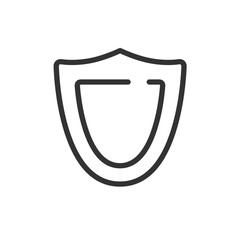 Poster - A Strong, Reliable Shield Offering Unwavering Protection And Security, Depicted In A Simple Line Drawing Style