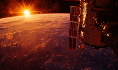Wall Mural - sunrise from space