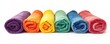© Tanya - Vibrant Rainbow of Microfiber Towels: Soft, plush, and neatly rolled, ready for a luxurious bath experience.