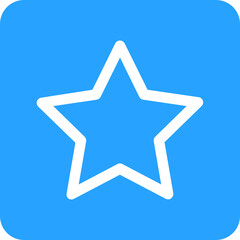Aufkleber - A Simple White Star Shines Brightly Against A Cheerful Light Blue Square Background Conveying Hope And Positivity With A Clean Minimalist Design