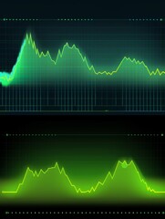 Wall Mural - animated graph of traffic and website annotations with blue background and white text box