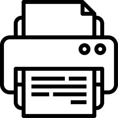 Aufkleber - A Crisp, Clean Document Emerges From A Sleek Printer, Ready To Share Important Information, A Symbol Of Productivity And Efficiency With Bold Lines And A Minimalist Style