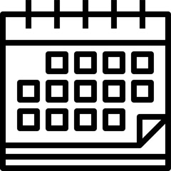 Poster - Planning A Joyful Event, Marking Important Dates On A Crisp, Clean Calendar, A Simple Yet Effective Visual Reminder Of Upcoming Celebrations And Activities With Bold Black Lines And A Minimalist Desig