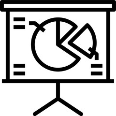 Poster - Unveiling Key Business Insights Through A Compelling Pie Chart Presentation Displayed On A Simple Easel Showcasing Data Analysis And Strategic Planning