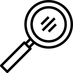 Poster - A Magnifying Glass Seeking Answers, Symbolizing Investigation And Discovery With Clean Lines And A Simple Black Design
