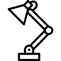 Poster - A Trusty Desk Lamp, A Steadfast Companion Illuminating Late-night Studies And Creative Pursuits, Its Adjustable Arm Offering Perfect Light And Unwavering Support In A Minimalist Line Art Style