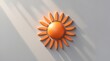 © Fajr Studio - Sun Icon with Radiant Rays on a Soft Gradient Background, Minimalist Design for Bright and Sunn