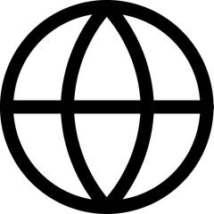 Poster - Global Connection, A Simple Yet Powerful Symbol Of Unity And International Collaboration, Rendered In Bold Black Lines Against A Pure White Background
