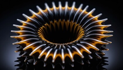 Poster - Mesmerizing abstract depiction with vortex and swirling shapes of fluid