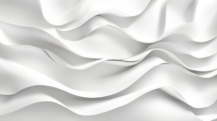 Poster - White Wave Abstract Background