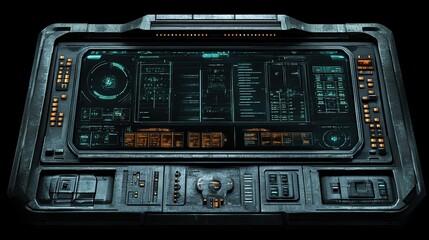 Poster - Futuristic spaceship control panel