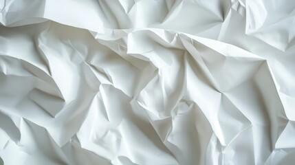 Poster - Abstract White Crumpled Texture
