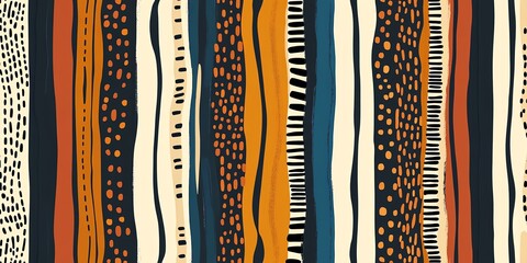 Poster - Vibrant Abstract Pattern With Flowing Stripes and Contrasting Colors on a Textured Background