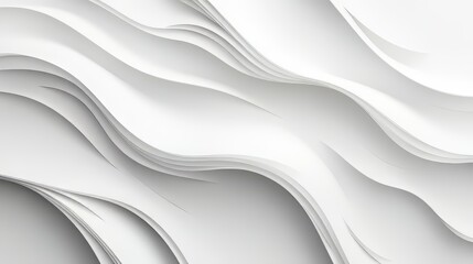 Poster - Abstract White Wave