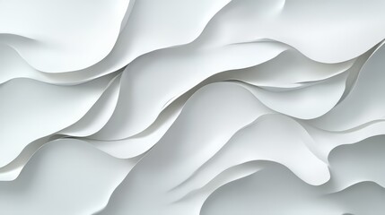 Poster - White Abstract Waves