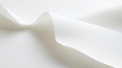 Poster - Abstract White Fabric Waves