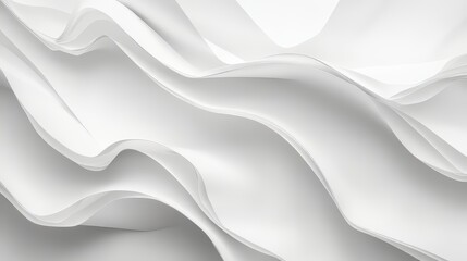 Poster - Abstract White Waves