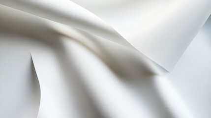 Poster - White Abstract Curving Surface