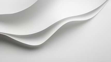 Poster - Abstract White Paper Curves