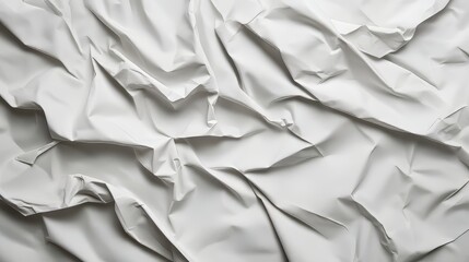 Poster - White Wrinkled Fabric Texture