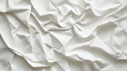 Poster - Crumpled White Fabric