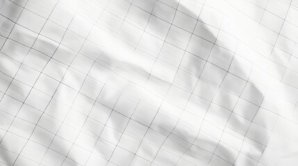 Poster - White grid pattern fabric background