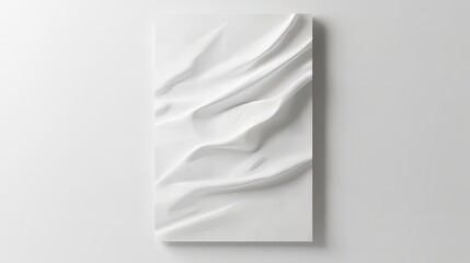 Poster - Abstract White Draped Material Art