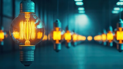 Poster - Illuminating Light Bulb Symbolizing Unity with Inspiring Message We Are All In This World Capturing Hope and Connection in a Bright Atmosphere