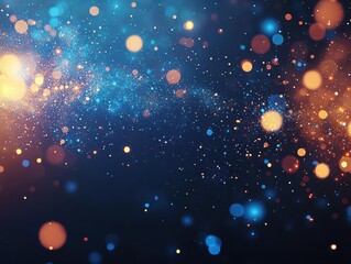 Poster - mesmerizing display of colorful lights glimmering against a deep dark background creating an enigmat