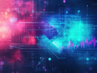 Poster - Vibrant Colorful Abstract Background Featuring Dynamic Blue and Pink Pattern Evoking Energy and Creativity in a Modern Artistic Style for Design Use