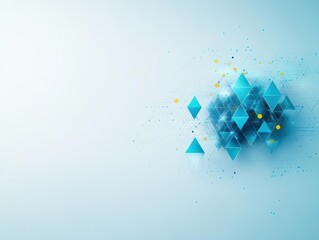 Poster - Vibrant Blue Background Featuring Intricate Geometric Designs Evoking Modern Aesthetic and Artistic Expression in Contemporary Visual Art Space