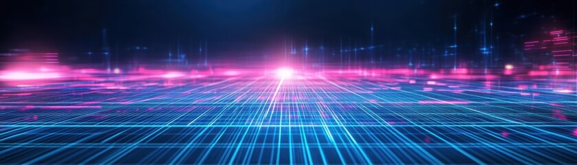 Poster - Vibrant Neon Lines Dancing Across a Dark Background Creating a Mysterious and Futuristic Atmosphere Evoking a Sense of Energy and Motion