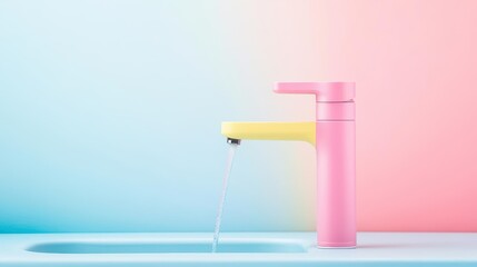 Poster - Vibrant and Playful Abstract Composition Featuring Bright Pink and Yellow Swirls Creating a Joyful and Energetic Atmosphere for Artistic Expression