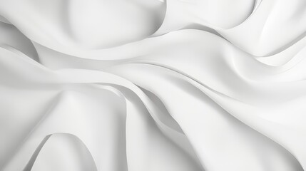Poster - Abstract White Fabric Waves